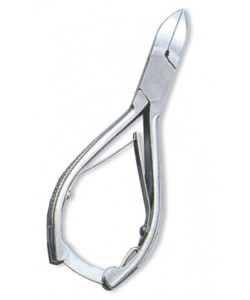 Nail Cutter, Double Spring w/lock. Mirror Finish.