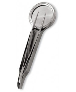 Tweezer with magnifying glass. Mirror Finish